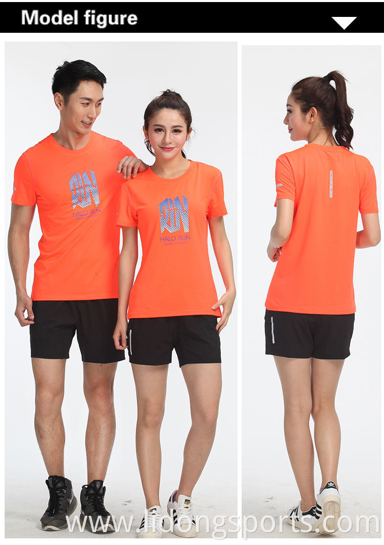 Cheap Gym Fit Quick Dry Polyester Running T-shirt Ladies Plain Custom Sport T Shirt